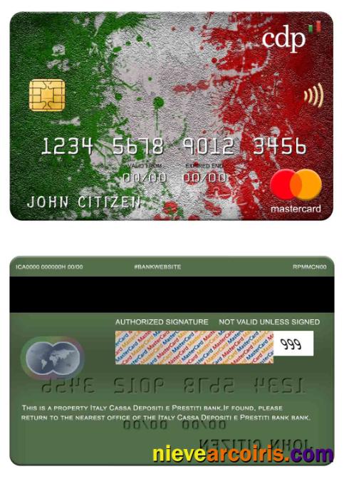 Italy Cassa Depositi e Prestiti bank mastercard